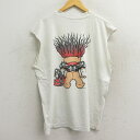 【中古】古着 ビンテージ ヴィンテージ ノースリーブTシャツ メンズ 90年代 90s BUTT MAKED フットボール 大きいサイズ 2L LL ビッグシル...