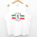 【中古】古着 ビンテージ ヴィンテージ タンクトップ メンズ 90年代 90s イタリア 大きいサイズ 2L LL ビッグシルエット ゆったり ビッグサイズ オ...