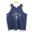 【中古】古着 ビンテージ ヴィンテージ タンクトップ メンズ 90年代 90s フロリダ イカリ 大きいサイズ 2L LL ビッグシルエット ゆったり ビッグサ...