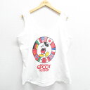 【中古】古着 ビンテージ ヴィンテージ タンクトップ メンズ 80年代 80s ディズニー DISNEY ミッキー MICKEY MOUSE 国旗 コットン ク...