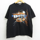 【中古】古着 半袖Tシャツ メンズ レーシングカー NASCAR シボレー ジェフバートン 31 クルーネック 丸首 黒 ブラック XLサイズ 中古 春夏 夏物 夏服 メンズファッション カットソー ティーシャツ ティシャツ メンズTシャツ 半袖Tシャツ 半袖ティーシャツ カジュアル