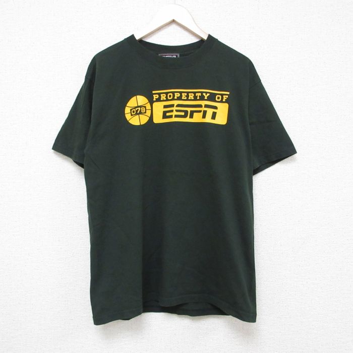 L★古着 半袖 Tシャツ メンズ NYC コットン クルーネック 緑 &yen;&nbsp;2,594（税込） L★古着 半袖 Tシャツ メンズ スカル コットン クルーネック 緑 &yen;&nbsp;2,594（税込） L★古着 半袖 Tシャツ メンズ オオカミ コットン クルーネック 緑 タイダイ &yen;&nbsp;1,944（税込） L★古着 半袖 Tシャツ メンズ 元素記号 コットン クルーネック 緑 タイダイ &yen;&nbsp;2,594（税込） L★古着 半袖 Tシャツ メンズ ドクタースース グリンチ コットン クルーネック 緑 &yen;&nbsp;2,594（税込） L★古着 半袖 Tシャツ メンズ ギネス ビール アイルランド コットン クルーネック 緑 &yen;&nbsp;2,594（税込） L★古着 半袖 Tシャツ メンズ COOL AS A MOOSE コットン クルーネック 緑 &yen;&nbsp;1,944（税込） L★古着 半袖 Tシャツ メンズ アニメ 僕のヒーローアカデミア 緑谷出久 デク コットン クルーネック 緑 &yen;&nbsp;3,244（税込） L★古着 リー Lee 半袖 Tシャツ メンズ 無地 胸ポケット付き コットン クルーネック 緑 &yen;&nbsp;2,594（税込） L★古着 半袖 Tシャツ メンズ NFL グリーンベイパッカーズ コットン クルーネック 緑 アメフト スーパーボウル &yen;&nbsp;2,594（税込） L★古着 マジェスティック 半袖 Tシャツ メンズ NFL グリーンベイパッカーズ コットン クルーネック 緑 アメフト スーパーボウル &yen;&nbsp;3,244（税込） L★古着 半袖 Tシャツ メンズ NFL グリーンベイパッカーズ ジェリークレイマー 64 コットン クルーネック 緑 アメフト スーパーボウル &yen;&nbsp;2,594（税込） L★古着 半袖 Tシャツ メンズ クルーネック 緑 迷彩 &yen;&nbsp;1,944（税込） L★古着 半袖 Tシャツ メンズ ワニ クルーネック 緑 &yen;&nbsp;2,594（税込） L★古着 半袖 Tシャツ メンズ アイリッシュヨガ クルーネック 緑 &yen;&nbsp;2,594（税込） L★古着 半袖 Tシャツ メンズ ヤシの木 コットン クルーネック 黒 &yen;&nbsp;1,944（税込） L★古着 半袖 Tシャツ メンズ メッセージ コットン クルーネック グレー &yen;&nbsp;2,594（税込） L★古着 半袖 Tシャツ メンズ パトカー コットン クルーネック 紺 &yen;&nbsp;2,594（税込） L★古着 半袖 Tシャツ メンズ FEARLESS コットン クルーネック 赤 &yen;&nbsp;1,944（税込） L★古着 半袖 Tシャツ メンズ ロケット コットン クルーネック 赤 &yen;&nbsp;1,944（税込） L★古着 半袖 Tシャツ メンズ ソーセージパーティー コットン クルーネック 赤 &yen;&nbsp;2,594（税込） L★古着 半袖 Tシャツ メンズ ヒマワリ コットン クルーネック 白 &yen;&nbsp;2,594（税込）【商品番号】　ts53050016 【商品名】　L★古着 半袖 Tシャツ メンズ ESPN コットン クルーネック 緑 【メンズ参考サイズ】　L 【表記サイズ】　L 【実寸サイズ】　着丈（肩から裾）72cm　着幅（脇から脇）53cm　肩幅50cm 【素材】　コットン100% 【程度】　B 【コンディション】　汚れ 【仕入先】　アメリカ 【メール便】　可 ************************************************************ 画像枚数の都合上、目立つダメージのみ掲載し、目立たないダメージは省略することがございます。 ●参考サイズ：実寸サイズをもとに当店が判断したサイズ ※商品名内に記載しているのは参考サイズです。 ●表記サイズ：商品のタグに記載してあるサイズ ●実寸サイズ：実際に当店で測ったサイズ To International Customers,Please check and follow shipping cost in Store information.No refund or exchange is accepted with International Customers.We're afraid but there is no staff who can speak English.We will accept any questions only by email in English. 他の厳選古着 Tシャツはこちらです！ 他の厳選古着 Tシャツ Lサイズはこちらです！