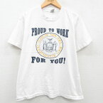 【中古】古着 半袖 ビンテージ ヴィンテージTシャツ メンズ 90年代 90s ミリタリー アメリカ合衆国労働省 コットン クルーネック 丸首 USA製 アメリカ製 白 ホワイト 【spe】 Lサイズ 中古 | 春夏 夏物 夏服 ヴィンテージTシャツ メンズファッション カットソー ティー