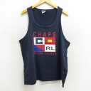 【中古】古着 ラルフローレン Ralph Lauren チャップス ビンテージ ヴィンテージ ブランド タンクトップ メンズ 90年代 90s ビッグロゴ コッ...