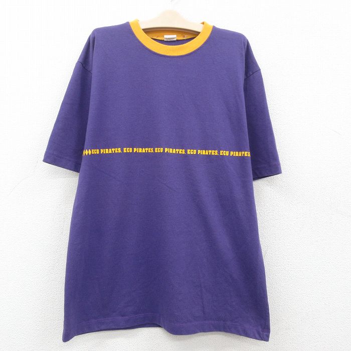 【中古】古着 半袖 ビンテージ ヴィンテージTシャツ キッズ ボーイズ 子供服 00年代 00s ECU PIRATES クルーネック 丸首 紫 パープル | 春夏 春物 春服 秋冬 秋物 秋服 女の子 子ども服 こども服 カジュアル ファッション おしゃれ かわいい