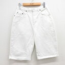 【中古】古着 ギャップ GAP ハーフパンツ ショーツ レディース 90年代 90s コットン USA製 アメリカ製 白 ホワイト デニム 【spe】 中古 ボトムス 春夏 春物 春服 夏物 夏服 半ズボン カジュアル レディースファッション おしゃれ かわいい