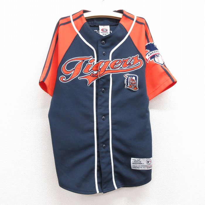 【中古】古着 半袖 ベースボールシャツ キッズ ボーイズ 子供服 MLB デトロイトタイガース ジャスティンバーランダー 35 紺他 ネイビー メジャーリーグ 野球 ユニフォーム ゲームシャツ | 春夏 春物 春服 秋冬 秋物 秋服 女の子 子ども服 こども服 カジュアル ファッシ 0OF