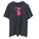 【中古】古着 半袖Tシャツ メンズ ドラマ ドクターフー 大きいサイズ 2L LL ビッグシルエット ゆったり ビッグサイズ オーバーサイズ コットン クルーネック 丸首 黒 ブラック XLサイズ 中古 中古メンズ半袖プリントキャラクター