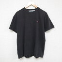 【中古】古着 トミーヒルフィガー TOMMY HILFIGER 半袖 ブランドTシャツ メンズ ワンポイントロゴ コットン クルーネック 丸首 黒 ブラック XLサイズ 中古 | 春夏 夏物 夏服 メンズファッション カットソー ティーシャツ ティシャツ メンズTシャツ 半袖Tシャツ 半袖テ