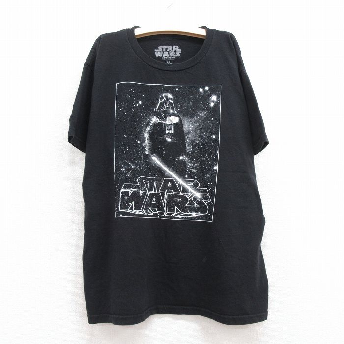 【中古】古着 半袖Tシャツ キッズ ボーイズ 子供服 スターウォーズ STAR WARS ダースベイダー コットン クルーネック 丸首 黒 ブラック | 春夏 春物 春服 秋冬 秋物 秋服 女の子 子ども服 こども服 カジュアル ファッション おしゃれ かわいい 2OF