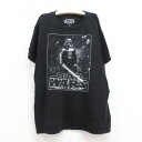 【中古】古着 半袖Tシャツ キッズ ボーイズ 子供服 スターウォーズ STAR WARS ダースベイダー コットン クルーネック 丸首 黒 ブラック | 春夏 春物 春服 秋冬 秋物 秋服 女の子 子ども服 こども服 カジュアル ファッション おしゃれ かわいい 3OF