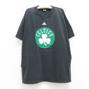 【中古】古着 アディダス adidas 半袖Tシャツ キッズ ボーイズ 子供服 NBA ボストンセルティックス クルーネック 丸首 黒 ブラック バスケットボール | 春夏 春物 春服 秋冬 秋物 秋服 女の子 子ども服 こども服 カジュアル ファッション おしゃれ かわいい 3OF