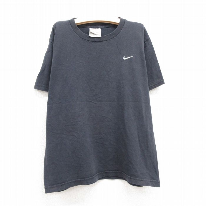 【中古】古着 ナイキ NIKE 半袖 ビンテージ ヴィンテージTシャツ キッズ ボーイズ 子供服 00年代 00s ワンポイントロゴ コットン クルーネック 丸首 黒 ブラック | 春夏 春物 春服 秋冬 秋物 …