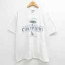 【中古】古着 半袖 ビンテージ ヴィンテージTシャツ メンズ 00年代 00s MLB セントルイスカージナルス 大きいサイズ 2L LL ビッグシルエット ゆったり ビッグサイズ オーバーサイズ コットン クルーネック 丸首 白 ホワイト メジャーリーグ ベースボール 野球 XLサイズ