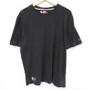 【中古】古着 トミーヒルフィガー TOMMY HILFIGER 半袖 ブランドTシャツ メンズ コットン クルーネック 丸首 黒 ブラック XLサイズ 中古 | 春夏 夏物 夏服 メンズファッション カットソー ティーシャツ ティシャツ メンズTシャツ 半袖Tシャツ 半袖ティーシャツ カジュ