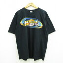 【中古】古着 半袖 ビンテージ ヴィンテージTシャツ メンズ 00年代 00s レーシングカー グレッグ ウィルソン コットン クルーネック 丸首 黒 ブラック XLサイズ 中古 | 春夏 夏物 夏服 メンズファッション カットソー ティーシャツ ティシャツ メンズTシャツ 半袖Tシャ