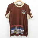 【中古】古着 半袖 ビンテージ ヴィンテージTシャツ メンズ 80年代 80s Penang Bridge マレーシア ラグラン クルーネック 丸首 茶他 ブラウン Lサイズ 中古 春夏 夏物 夏服 ヴィンテージTシャツ メンズファッション カットソー ティーシャツ ティシャツ メンズTシャ