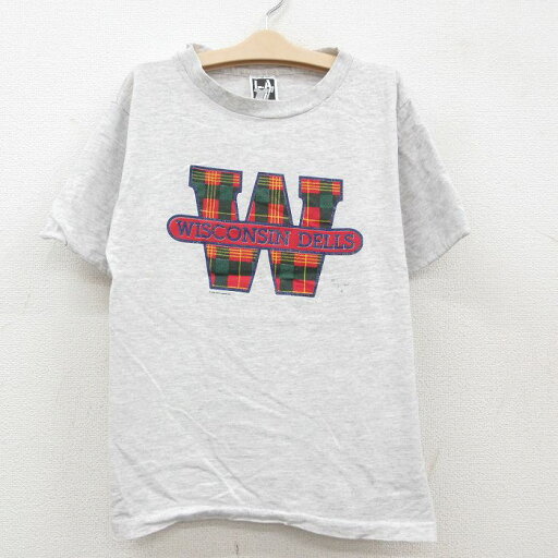 【中古】古着 半袖 ビンテージ ヴィンテージTシャツ キッズ ボーイズ 子供服 90年代 90s ウィスコンシン コットン クルーネック 丸首 USA製 アメリカ製 薄グレー 霜降り | 春夏 春物 春服 秋冬 秋物 秋服 女の子 子ども服 こども服 カジュアル ファッション 5OF 【中古】古着 半袖 ビンテージ ヴィンテージTシャツ キッズ ボーイズ 子供服 90年代 90s ウィスコンシン コットン クルーネック 丸首 USA製 アメリカ製 薄グレー 霜降り | 春夏 春物 春服 秋冬 秋物 秋服 女の子 子ども服 こども服 カジュアル ファッション 5OF
