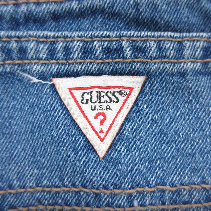 【中古】古着 ゲス GUESS ショートパンツ ショーツ キッズ ボーイズ 子供服 00年代 00s コットン 紺 ネイビー デニム | 春夏 春物 春服 秋冬 秋物 秋服 女の子 子ども服 こども服 カジュアル ファッション おしゃれ かわいい 3