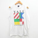 【中古】古着 ジャンスポーツ ビンテージ ヴィンテージ ノースリーブTシャツ メンズ 90年代 90s イェール大学 YALE コットン USA製 アメリカ製 ...