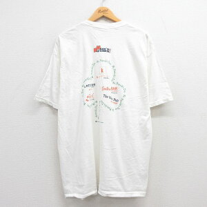 【中古】古着 半袖 ビンテージ ヴィンテージTシャツ メンズ 00年代 00s 聖パトリックの祝日 大きいサイズ 2L LL ビッグシルエット ゆったり ビッグサイズ オーバーサイズ コットン クルーネック 丸首 白 ホワイト XLサイズ 中古 | 春夏 夏物 夏服 ヴィンテージTシャツ