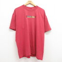 【中古】古着 半袖 ビンテージ ヴィンテージTシャツ メンズ 00年代 00s ツートン ココペリ ホピ族 刺繍 大きいサイズ 2L LL ビッグシルエット ゆったり ビッグサイズ オーバーサイズ コットン クルーネック 丸首 エンジ XLサイズ 中古 | 春夏 夏物 夏服 ヴィ(4)