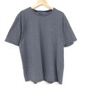 【中古】古着 トミーヒルフィガー TOMMY HILFIGER 半袖 ブランドTシャツ メンズ ワンポイントロゴ コットン クルーネック 丸首 濃グレー 霜降り Lサイズ 中古 | 春夏 夏物 夏服 メンズファッション カットソー ティーシャツ ティシャツ メンズTシャツ 半袖Tシャツ 半袖