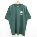 【中古】古着 半袖 ビンテージ ヴィンテージTシャツ メンズ 90年代 90s チャールストン ヨット 大きいサイズ 2L LL ビッグシルエット ゆったり ビッグサイズ オーバーサイズ クルーネック 丸首 USA製 アメリカ製 緑 グリーン ボーダー XLサイズ 中古 | 春夏