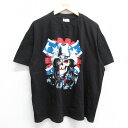 【中古】古着 半袖 ビンテージ ヴィンテージTシャツ メンズ 90年代 90s スカル 星 サザンクロス 大きいサイズ 2L LL ビッグシルエット ゆったり ビッグサイズ オーバーサイズ コットン クルーネック 丸首 黒 ブラック 【spe】 XLサイズ 中古 | 春夏 夏物 夏服