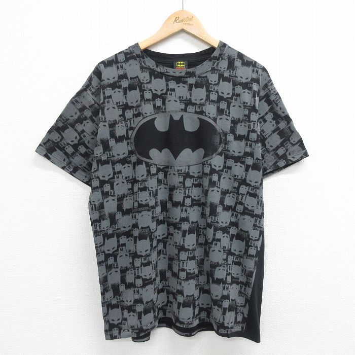 古着 半袖 ビンテージ ヴィンテージTシャツ メンズ 00年代 00s バットマン BATMAN DCコミックス コットン クルーネック 丸首 黒 ブラック  XLサイズ 中古 551180