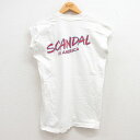 【中古】古着 スクリーンスターズ ビンテージ ヴィンテージ ノースリーブTシャツ メンズ 80年代 80s SCANDAL コットン クルーネック 丸首 白 ホワイト Lサイズ 中古 春夏 夏物 夏服 メンズファッション カジュアル おしゃれ 3OF