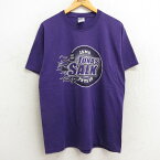 【中古】古着 半袖 ビンテージ ヴィンテージTシャツ メンズ 00年代 00s ジョナスソーク クルーネック 丸首 紫 パープル Lサイズ 中古 | 春夏 夏物 夏服 ヴィンテージTシャツ メンズファッション カットソー ティーシャツ ティシャツ メンズTシャツ 半袖Tシャツ 半袖テ