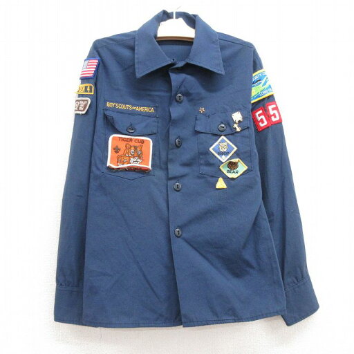 【中古】古着 長袖 ボーイスカウトシャツ キッズ ボーイズ 子供服 90年代 90s タイガー ボブキャット ピンバッチ USA製 アメリカ製 紺 ネイビー | 春夏 春物 春服 秋冬 秋物 秋服 女の子 子ども服 こども服 カジュアル ファッション おしゃれ かわいい 【中古】古着 長袖 ボーイスカウトシャツ キッズ ボーイズ 子供服 90年代 90s タイガー ボブキャット ピンバッチ USA製 アメリカ製 紺 ネイビー | 春夏 春物 春服 秋冬 秋物 秋服 女の子 子ども服 こども服 カジュアル ファッション おしゃれ かわいい
