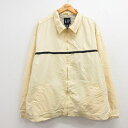 【中古】古着 ギャップ GAP 長袖ジャケット メンズ 00年代 00s 大きいサイズ 2L LL ビッグシルエット ゆったり ビッグサイズ オーバーサイズ コットン 薄黄 イエロー XLサイズ 中古 アウター ジャンパー ブルゾン | 春夏 春物 春服 秋冬 秋物 秋服 カジュアル メンズフ