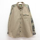 【中古】古着 カベラス 長袖 ハンティングシャツ キッズ ボーイズ 子供服 00年代 00s ワンポイントロゴ ラグラン 茶系他 ブラウン | 春夏 春物 春服 秋冬 秋物 秋服 女の子 子ども服 こども服 カジュアル ファッション おしゃれ かわいい
