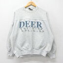 【中古】古着 長袖スウェット メンズ 90年代 90s DEER CREEK クルーネック 丸首 USA製 アメリカ製 薄グレー 霜降り XLサイズ 中古 スエット トレーナー トップス | 春夏 春物 春服 秋冬 秋物 秋服 メンズファッション カジュアル おしゃれ ファッション