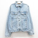 【中古】古着 長袖 ジージャン キッズ ボーイズ 子供服 90年代 90s 紺 ネイビー デニム | 春夏 春物 春服 秋冬 秋物 秋服 女の子 子ども服 こども服 カジュアル ファッション おしゃれ かわいい