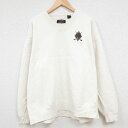【中古】古着 長袖スウェット メンズ 00年代 00s ゴルフ 大きいサイズ 2L LL ビッグシルエット ゆったり ビッグサイズ オーバーサイズ Vネック 白...