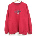 【中古】古着 長袖スウェット メンズ 00年代 00s アメリカ 刺繍 大きいサイズ 2L LL ビッグシルエット ゆったり ビッグサイズ オーバーサイズ クル...
