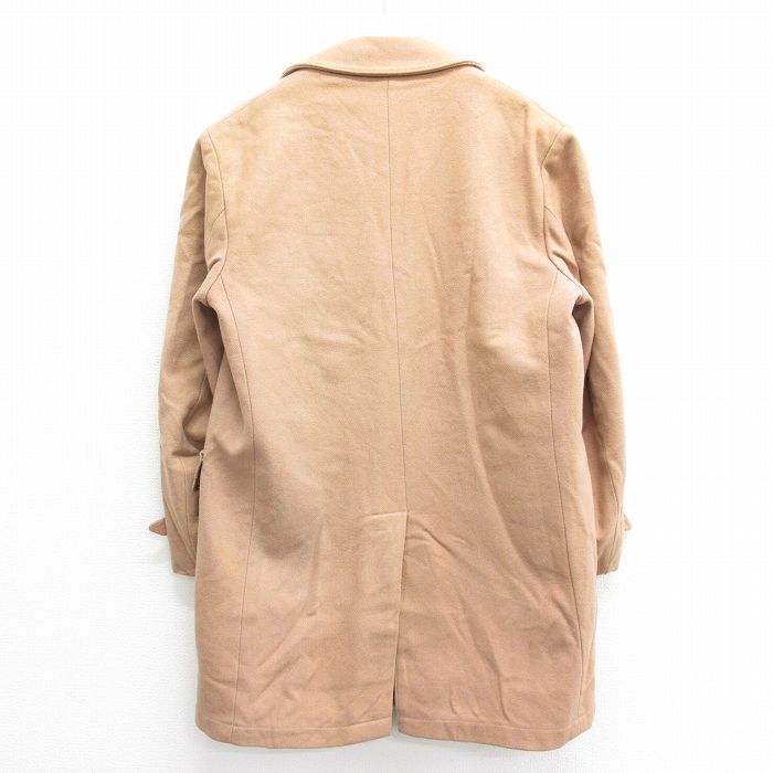【中古】古着 長袖 ウールコート メンズ 90年代 90s ロング丈 ベージュ カーキ Lサイズ 中古 アウター | 秋冬 秋物 秋服 冬物 冬服 カジュアル メンズファッション ファッション おしゃれ カジュアルジャケット