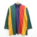 【中古】古着 長袖 トップス レディース 90年代 90s マルチカラー スタンドカラー 緑他 グリーン 中古 | 春夏 春物 春服 秋冬 秋物 秋服 カジュア...