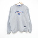 【中古】古着 長袖スウェット メンズ 00年代 00s NFL ニューヨークジャイアンツ 刺繍 クルーネック 丸首 グレー 霜降り アメフト スーパーボウル L...
