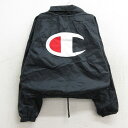 【中古】古着 チャンピオン champion 長袖ジャケット キッズ ボーイズ 子供服 ビッグロゴ ラグラン 黒 ブラック | 春夏 春物 春服 秋冬 秋物 秋服 女の子 子ども服 こども服 カジュアル ファッション おしゃれ かわいい