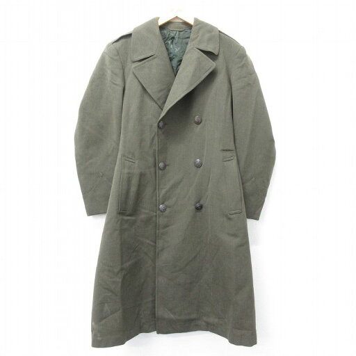 【中古】古着 長袖 ビンテージ ヴィンテージ ミリタリーコート メンズ 50年代 50s ロング丈 ウール USA製 アメリカ製 緑系 グリーン Mサイズ 中古 アウター 中古メンズアウターフライトヴィンテージ 5OF 【中古】古着 長袖 ビンテージ ヴィンテージ ミリタリーコート メンズ 50年代 50s ロング丈 ウール USA製 アメリカ製 緑系 グリーン Mサイズ 中古 アウター 中古メンズアウターフライトヴィンテージ 5OF