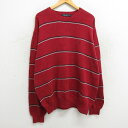 【中古】古着 ノーティカ NAUTICA 長袖 ブランド セーター メンズ ワンポイントロゴ 大きいサイズ 2L LL ビッグシルエット ゆったり ビッグサイズ...