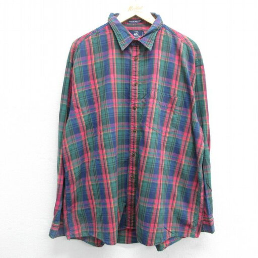 【中古】古着 バンヒューセン 長袖シャツ メンズ 90年代 90s 大きいサイズ 2L LL ビッグシルエット ゆったり ビッグサイズ オーバーサイズ コットン 緑他 グリーン チェック XLサイズ 中古 トップス | 春夏 春物 春服 秋冬 秋物 秋服 カジュアルシャツ メンズ 5OF 【中古】古着 バンヒューセン 長袖シャツ メンズ 90年代 90s 大きいサイズ 2L LL ビッグシルエット ゆったり ビッグサイズ オーバーサイズ コットン 緑他 グリーン チェック XLサイズ 中古 トップス | 春夏 春物 春服 秋冬 秋物 秋服 カジュアルシャツ メンズ 5OF