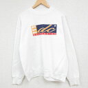 【中古】古着 フルーツオブザルーム 長袖スウェット メンズ 00年代 00s ワシントンDC クルーネック 丸首 白 ホワイト Lサイズ 中古 スエット トレー...