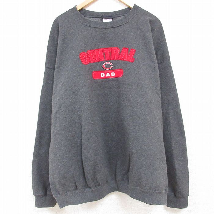 XL★古着 長袖 スウェット メンズ デモイン エリアコミュニティカレッジ 刺繍 大きいサイズ クルーネック 紺 ネイビー 23nov13 中古 スエット トレーナー トップス 中古古着 MVスポーツ 長袖スウェット メンズ マクレナン