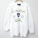 【中古】古着 長袖スウェット メンズ 00年代 00s セントアンドリュース ゴルフ 大きいサイズ 2L LL ビッグシルエット ゆったり ビッグサイズ オーバ...