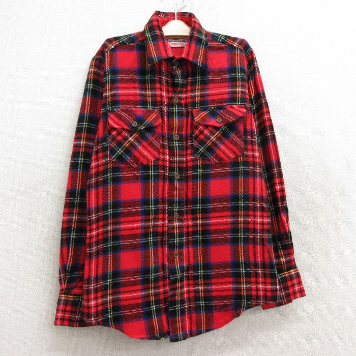 【中古】古着 マックレガー 長袖 ビンテージ ヴィンテージシャツ キッズ ボーイズ 子供服 70年代 70s 赤他 レッド タータン チェック | 春夏 春物 春服 秋冬 秋物 秋服 女の子 子ども服 こども服 カジュアル ファッション おしゃれ かわいい 2OF